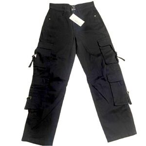 Forever 21 NWT CARGO BLACK HIGH RISE JEANS SIZE XS